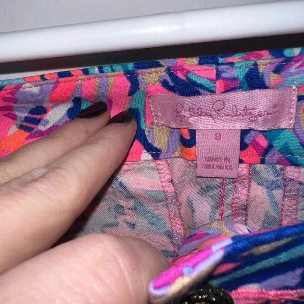 Lilly Pulitzer - Blue & Pink Textured Paisley Print - Picture 9 of 12